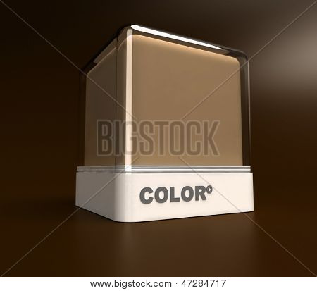 Design block in a brown color