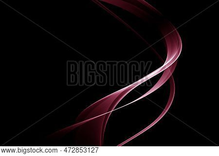 Abstract Vector Blue Wave Design Element On Dark Background. Science Or Technology. Design Element.
