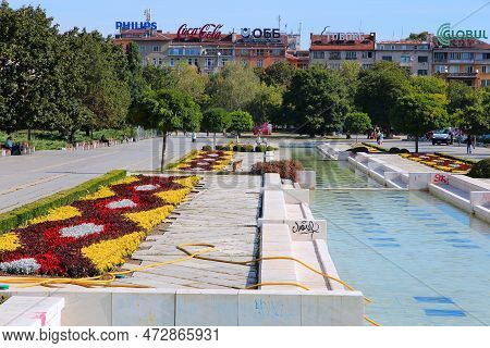 Sofia, Bulgaria - August 17, 2012: People Visit Ndk Park In Sofia, Bulgaria. Sofia Is The Largest Ci