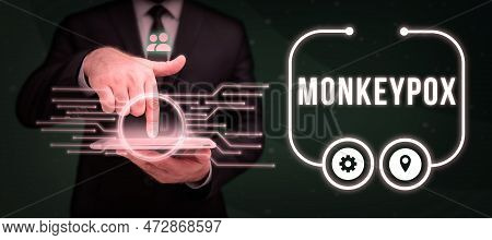 Inspiration Showing Sign Monkeypox. Business Overview Poxvirus Of Africa Caused By Chiefly In Wild R