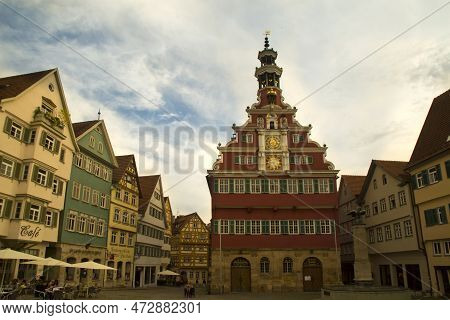 Esslingen Am Neckar. Germany. 24 September 2020. View Of The Old Town Hall In Esslingen Am Neckar, G