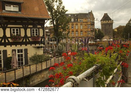 Esslingen Am Neckar. Germany. 24 September 2020.  View Of The Historic Center Of The Medieval Town O