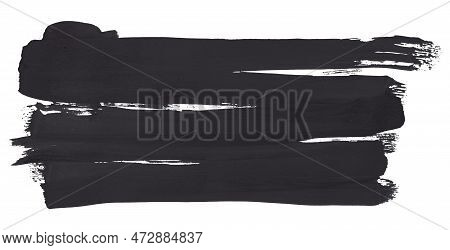 Black Gray Brush Silhouette Isolated On White Background Moonless Night.