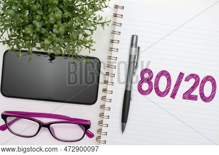 Conceptual Display 80 20 Percent. Concept Meaning Pareto Principle Of Factor Sparsity Statistical Di