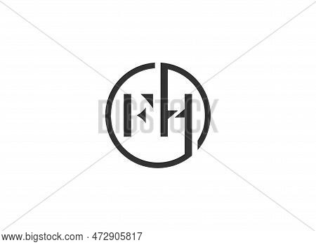 Initial Letter Fh Logo Icon Design Template Elements.