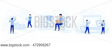 Data Backup Software Concept, Big Data Storage, Backup Server, Cyber Security Data Protection, Remot