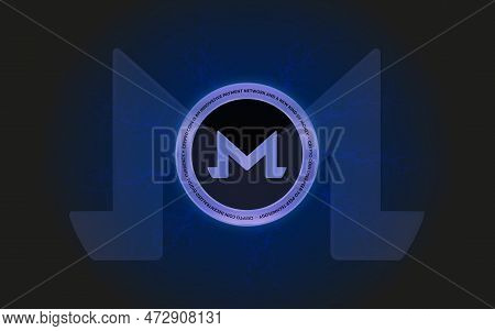 Abstract Futuristic Technology Background. Hud Circle Element. Hi-tech Communication Concept.