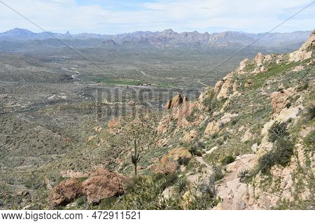 Spring In The Superstition Mountains, View From Picketpost Mountain