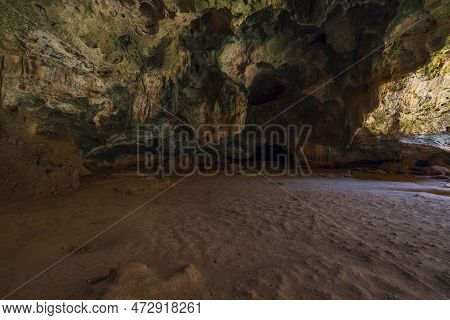 Beautiful View Of Quadirikiri Cave, Arikok National Park. Aruba.
