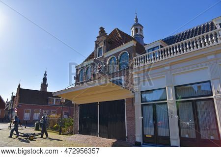 Edam, The Netherlands. February 2023. The Traditional Village Of Edam In Holland.