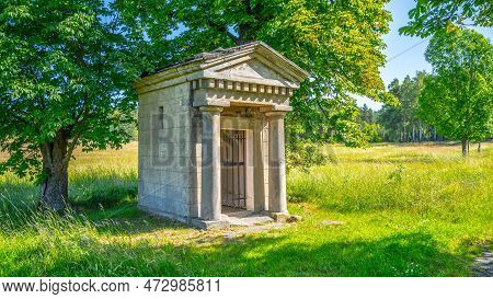 Chapel Resembling An Ancient Temple On A Field Road East Of Svor In The Lusatian Mountains, Czech Re