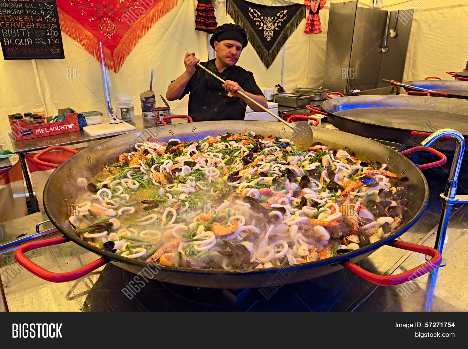 Chef Preparing Paella Image & Photo (Free Trial) Bigstock