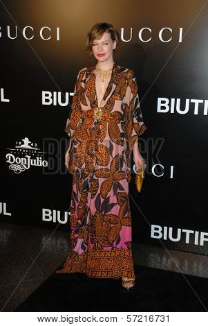Milla Jovovich  at the premiere of 