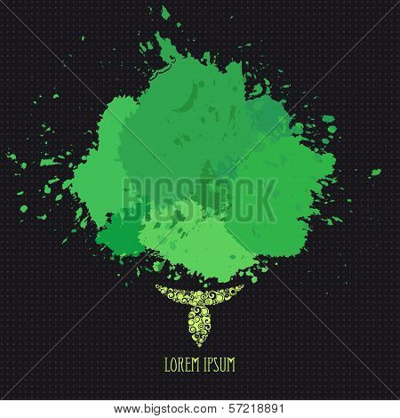 Abstract Green Tree