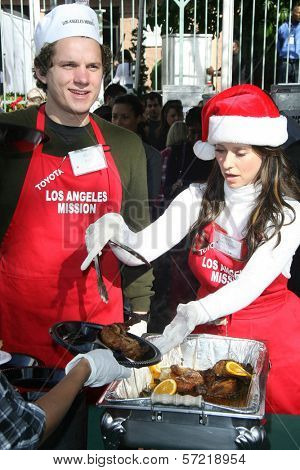 Alex Beh, Jennifer Love Hewitt at the Christmas Eve For Homeless Served at Los Angeles Mission, Los Angeles, CA. 12-24-10