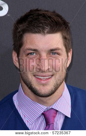 Tim Tebow at the Cartoon Network Hall of Game Awards, Barker Hangar, Santa Monica, CA 02-18-12