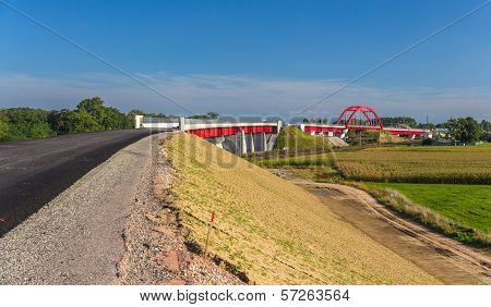Construction Of High-speed Rail Lgv Est Near Strasbourg, France