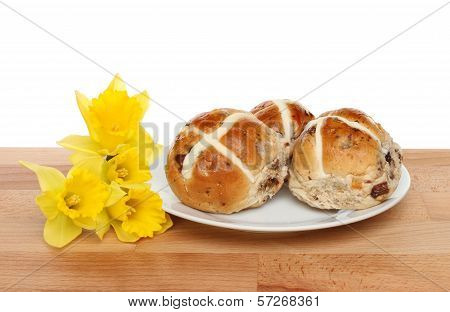 Hot Cross Buns And Daffodils