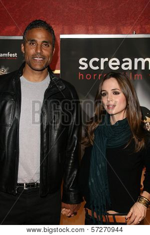 Rick Fox and Eliza Dushku at a screening of 