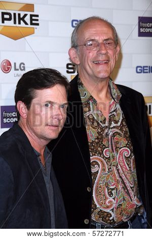 Michael J. Fox and Christopher Lloyd at Spike TV's 