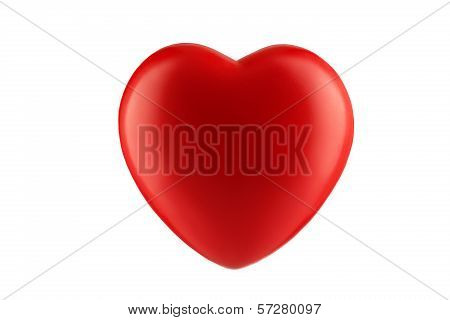 Red Heart Isolated On White
