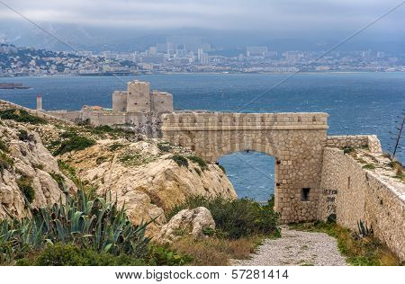 Ancient Castle On Frioul Island Near Marseille, France