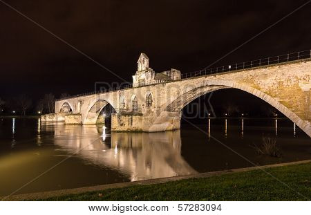 Pont Saint-benezet In Avignon, A World Heritage Site In France
