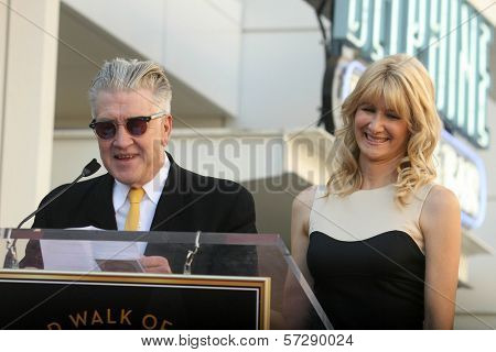 David Lynch and Laura Dern  at Bruce Dern, Laura Dern and Diane Ladd Honored with Stars on the Hollywood Walk of Fame, Hollywood, CA. 11-01-10