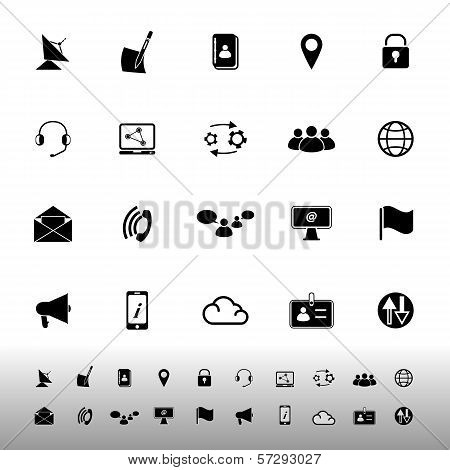 Communication Icons On White Background