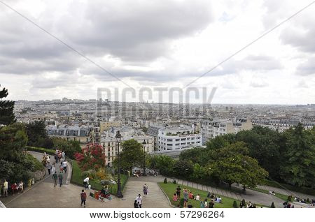 PARIS,FRANCE-AUGUST21-View of Paris from Sacre Coeur Basilica