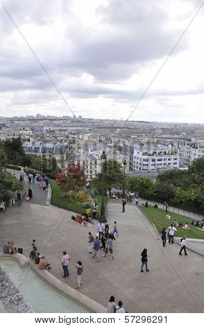 PARIS,FRANCE-AUGUST19-View of Paris from basilica Sacre Coeur