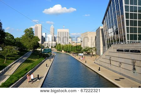 Indianapolis Skyline From Canal Walk