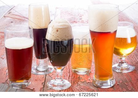 Variety Of Different Beers
