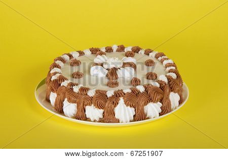 Wonderful gateau on a dish