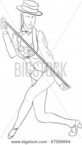 Silhouette of dancer