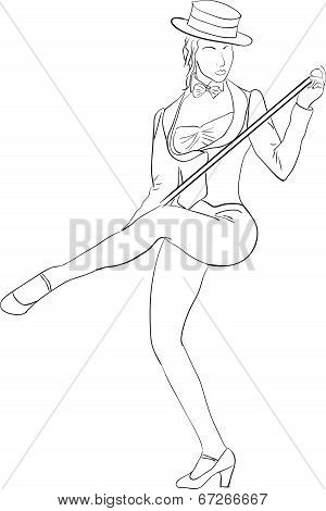 Silhouette of dancer