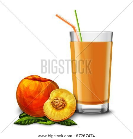 Peach juice glass