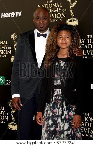 LOS ANGELES - JUN 22:  Wayne Brady, daughter at the 2014 Daytime Emmy Awards Arrivals at the Beverly Hilton Hotel on June 22, 2014 in Beverly Hills, CA