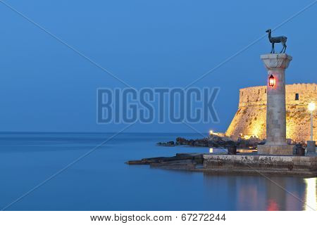 Port of Rhodes island in Greece