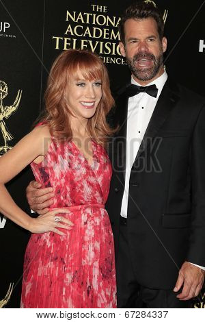 BEVERLY HILLS - JUN 22: Kathy Griffin, Tuc Watkins at The 41st Annual Daytime Emmy Awards Press Room at The Beverly Hilton Hotel on June 22, 2014 in Beverly Hills, California