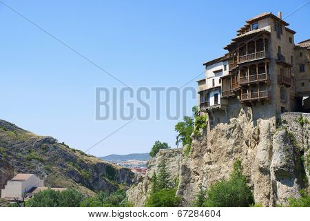 Buildings known as Casas Colgadas in Cuenca, Castilla La Mancha, Spain.