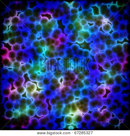 Bacteria cells close up medical background