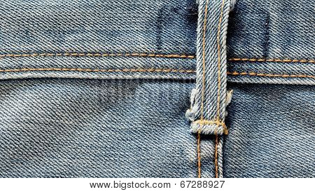 Jeans Texture With Seam