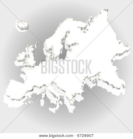 Europa 3D vektor illustration