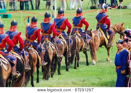 Riding Display At Nadaam Opening Ceremony