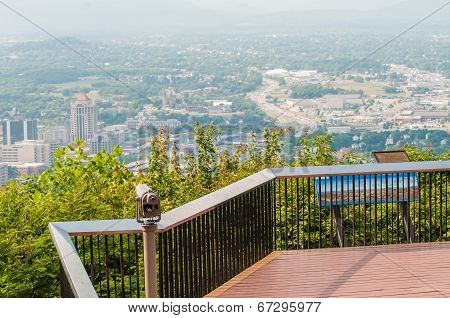 Roanoke Virginia City Skyline On A Sunny Day