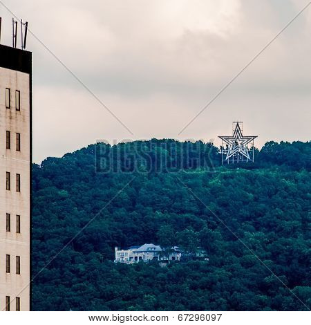Roanoke Virginia City Skyline On A Sunny Day