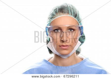 Young Nurse Or Doctor In Surgical Scrubs