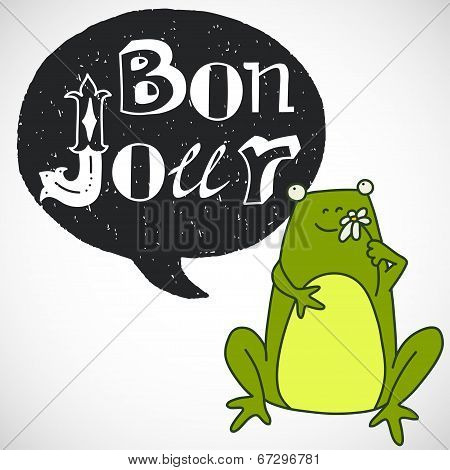 Cartoon frog