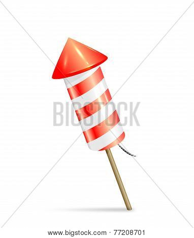 Red Fireworks Rocket